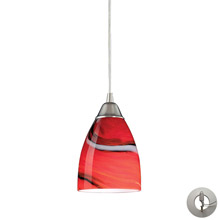 Elk Lighting 527-1CY-LA Pierra 1 Light Pendant In Satin Nickel And Candy Glass