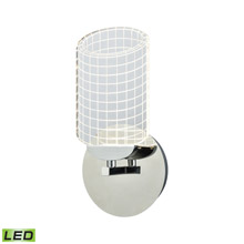 Elk Lighting 54020/LED 1-Light Wall Lamp in Polished Chrome with Etched Clear Acrylic - Integrated LED