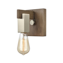 Elk Lighting 55056/1 1-Light Vanity Light in Light Wood and Satin Nickel