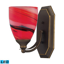Elk Lighting 570-1B-CY-LED Bath And Spa 1 Light LED Vanity In Aged Bronze And Candy Glass