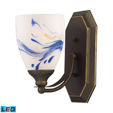 Elk Lighting 570-1B-MT-LED Bath And Spa 1 Light LED Vanity In Aged Bronze And Mountain Glass