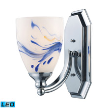Elk Lighting 570-1C-MT-LED Bath And Spa 1 Light LED Vanity In Polished Chrome And Mountain Glass