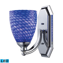 Elk Lighting 570-1C-S-LED Bath And Spa 1 Light LED Vanity In Polished Chrome And Sapphire Glass