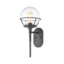Elk Lighting 57289/1 1-Light Sconce in Charcoal with Clear Glass