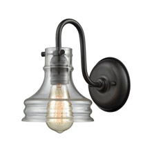 Elk Lighting 65225/1 1-Light Wall Lamp in Bronze with Clear Glass
