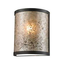 Elk Lighting 66950/1 Mica 1 Light Wall Sconce In Oil Rubbed Bronze And Tan
