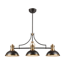 Elk Lighting 67217-3 3-Light Island Light in Oil Rubbed Bronze with Metal and Frosted Glass
