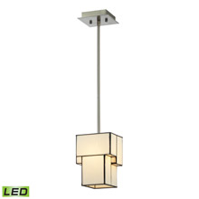 Elk Lighting 72062-1-LED Cubist 1 Light LED Mini Pendant In Brushed Nickel
