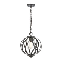 Elk Lighting 75094/1 4-Light Pendant in Midnight Bronze with Clear Glass