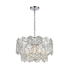 Elk Lighting 81235/4 4-Light Chandelier in Polished Chrome with Clear Crystal