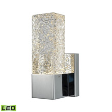 Elk Lighting 85105/LED 1-Light Wall Lamp in Chrome with Textured Glass - Integrated LED