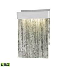Elk Lighting 85110/LED 1-Light Sconce in Satin Aluminum and Chrome with Textured Glass - Integrated LED