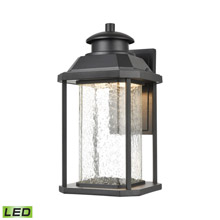 Elk Lighting 87122/LED Sconce in Matte Black with Seedy Glass - Integrated LED
