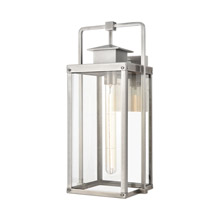 Elk Lighting 89173/1 1-Light Outdoor Sconce in Antique Brushed Aluminum with Clear Glass Enclosure