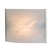 Elk Lighting BV711-6-16 1-Light Vanity Sconce in Stainless Steel with Hand-formed White Alabaster Glass