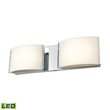 Elk Lighting BVL912-10-15 2-Light Vanity Sconce in Chrome with Opal Glass - Integrated LED