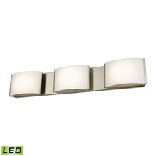 Elk Lighting BVL913-10-16M 3-Light Vanity Sconce in Satin Nickel with Opal Glass - Integrated LED