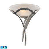 Aurora 1 Light Led Sconce In Tarnished Silver With White Faux-Alabaster Glass - Elk Lighting 001-TS-LED