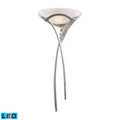 Aurora 1 Light Led Sconce In Tarnished Silver With White Faux-Alabaster Glass - Elk Lighting 002-TS-LED