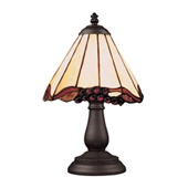 Tiffany Mix-N-Match 1 Light Table Lamp In Tiffany Bronze And Honey Dune Glass - Elk Lighting 080-TB-03