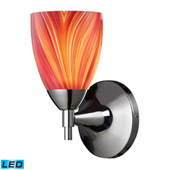 Celina 1-Light Wall Lamp in Polished Chrome with Multi-colored Glass - Includes LED Bulb - Elk Lighting 10150/1PC-M-LED
