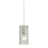 Ice Fragments 1 Light Pendant In Satin Nickel And Clear Glass - Elk Lighting 10242/1CL