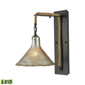 Hand Formed Glass 1 Light Led Wall Sconce In Oil Rubbed Bronze - Elk Lighting 10436/1SCN-LED