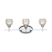 Kersey 3-Light Vanity Light in Polished Chrome with Clear Crystal - Elk Lighting 10821/3