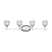 Kersey 4-Light Vanity Light in Polished Chrome with Clear Crystal - Elk Lighting 10822/4