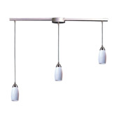 Contemporary Milan Linear Multi Pendant Ceiling Fixture - Elk Lighting 110-3L-WH