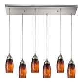 Contemporary Milan 6 Light Multi Pendant Ceiling Fixture - Elk Lighting 110-6RC-ES