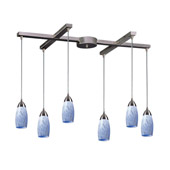 Contemporary Milan Multi Pendant Ceiling Fixture - Elk Lighting 110-6SW