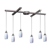 Contemporary Milan Six Pendant Ceiling Fixture - Elk Lighting 110-6WH