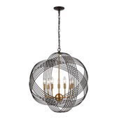 Concentric 7-Light Chandelier in Oil Rubbed Bronze with Clear Crystal Beads - Elk Lighting 11194/7