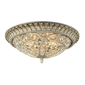 Crystal Andalusia 4 Light Flush Mount In Aged Silver - Elk Lighting 11694/4