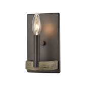 Transitions 1-Light Sconce in Oil Rubbed Bronze and Aspen - Elk Lighting 12310/1