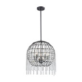 Yardley 5-Light Chandelier in Oil Rubbed Bronze with Wire Cage and Clear Crystal - Elk Lighting 15305/5