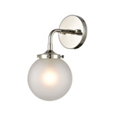 Boudreaux 1-Light Sconce in Polished Nickel with Frosted - Elk Lighting 15360/1