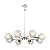 Boudreaux 8-Light Chandelier in Polished Nickel with Frosted - Elk Lighting 15368/8