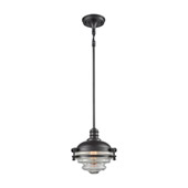 Riley 1-Light Mini Pendant in Oil Rubbed Bronze with Clear Glass - Elk Lighting 16081/1