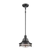 Riley 1-Light Mini Pendant in Oil Rubbed Bronze with Clear Glass - Elk Lighting 16082/1