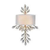 Crystal Asbury 2 Light Led Wall Sconce In Aged Silver - Elk Lighting 16280/2