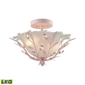 Crystal Circeo 2 Light Led Semi Flush In Light Pink - Elk Lighting 18151/2-LED