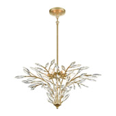 Flora Grace 7-Light Chandelier in Champagne Gold with Clear Crystal - Elk Lighting 18295/7