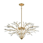 Flora Grace 9-Light Chandelier in Champagne Gold with Clear Crystal - Elk Lighting 18296/9