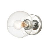 Claro 1-Light Vanity Light in Polished Chrome with Clear Glass - Elk Lighting 18373/1