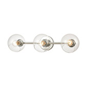 Claro 3-Light Vanity Light in Polished Chrome with Clear Glass - Elk Lighting 18375/3