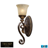 Crystal Regency 1 Light Led Vanity In Burnt Bronze And Gold Leaf - Elk Lighting 2150/1-LED
