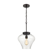 Amore 1-Light Pendant in Oil Rubbed Bronze with Clear Glass - Elk Lighting 30090/1