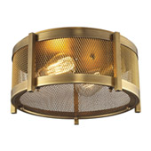 Rialto 2 Light Flushmount In Aged Brass - Elk Lighting 31481/2